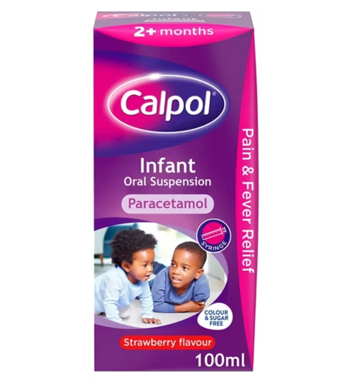 Calpol Infant Suspension Strawberry Flavour 2+ Months - 100ml